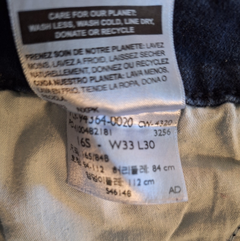 Levis Mid Rise Bootcut Dark Wash Jeans Sz 33 *Y - Picture 5 of 6